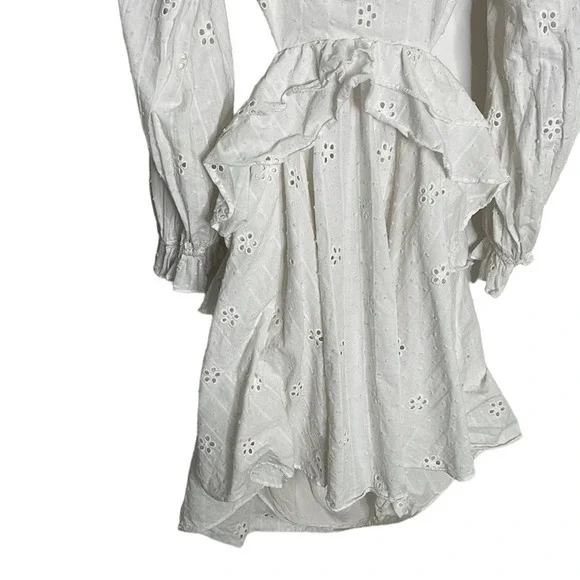 MAJORELLE Mariapia Mini Dress in Ivory - flaw - Picture 4 of 9